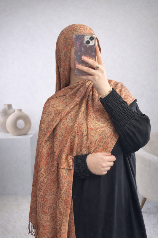 pashmina beige foncée