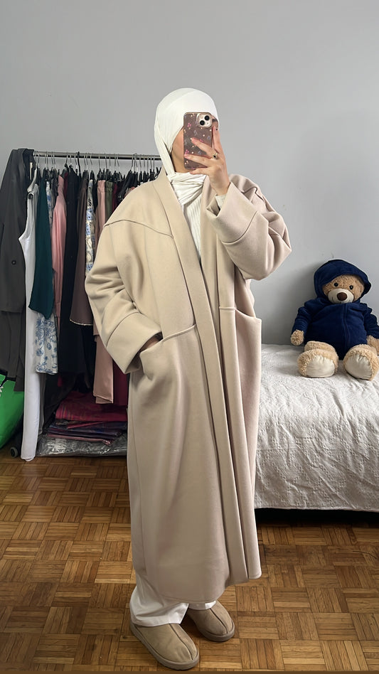 Manteau long beige