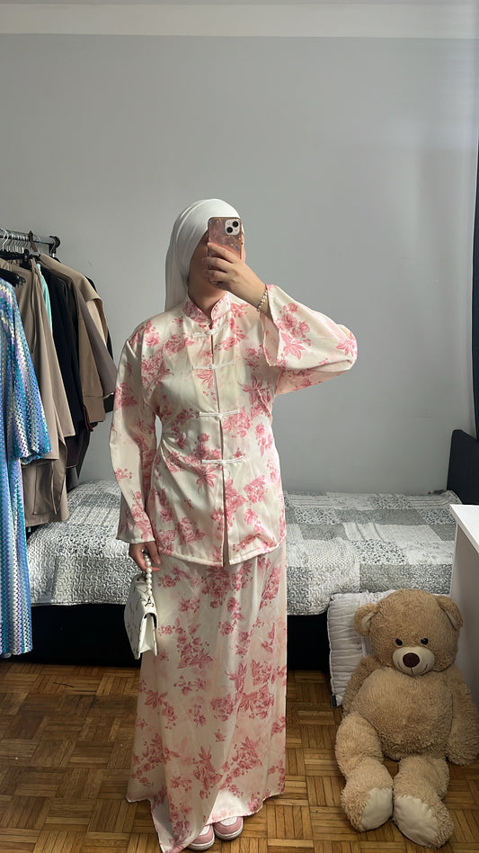 Ensemble Tokyo fleurie rose