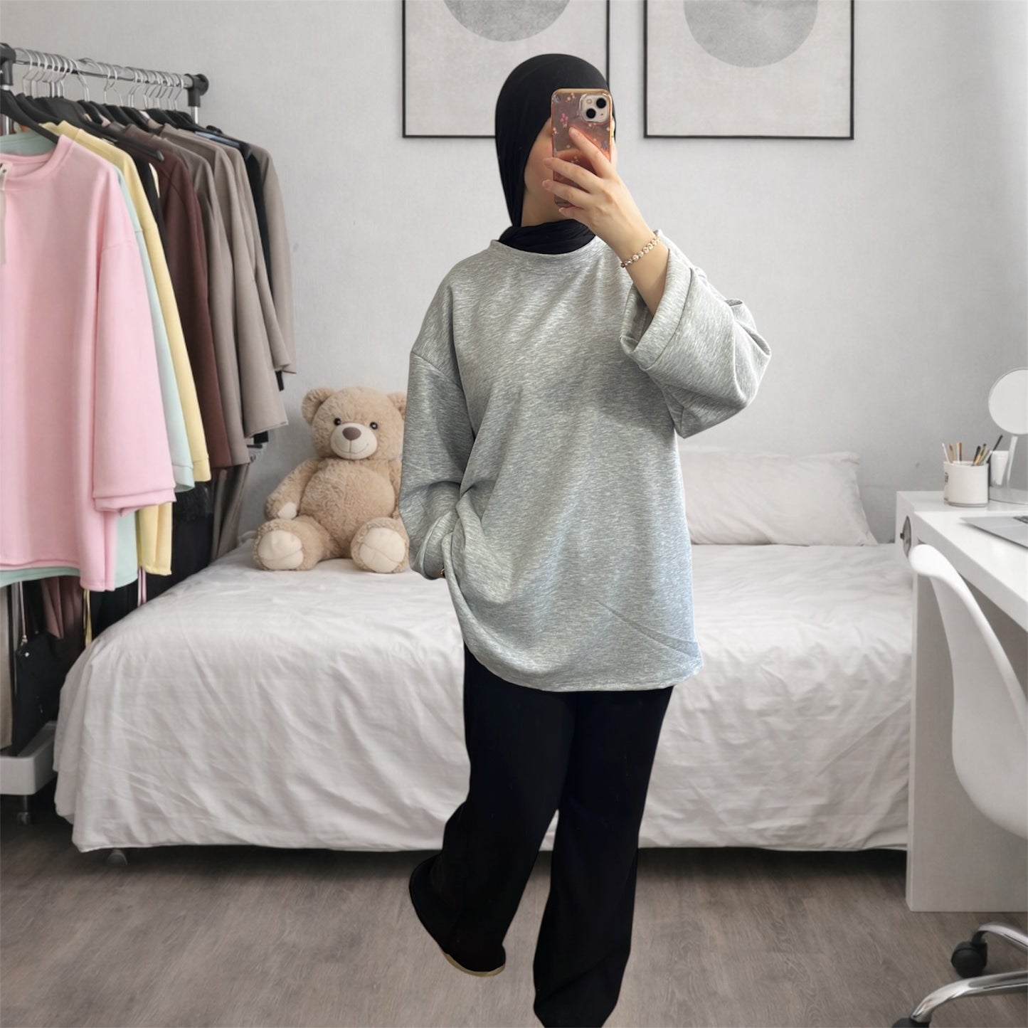 T-shirt manche longue gris