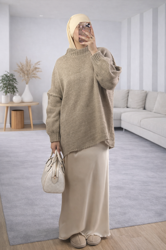 Pull long beige