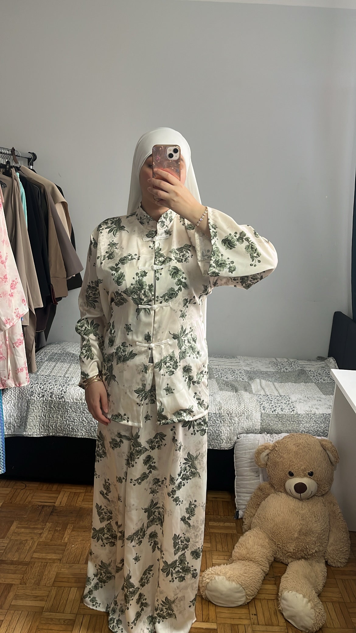 Ensemble Tokyo fleurie vert