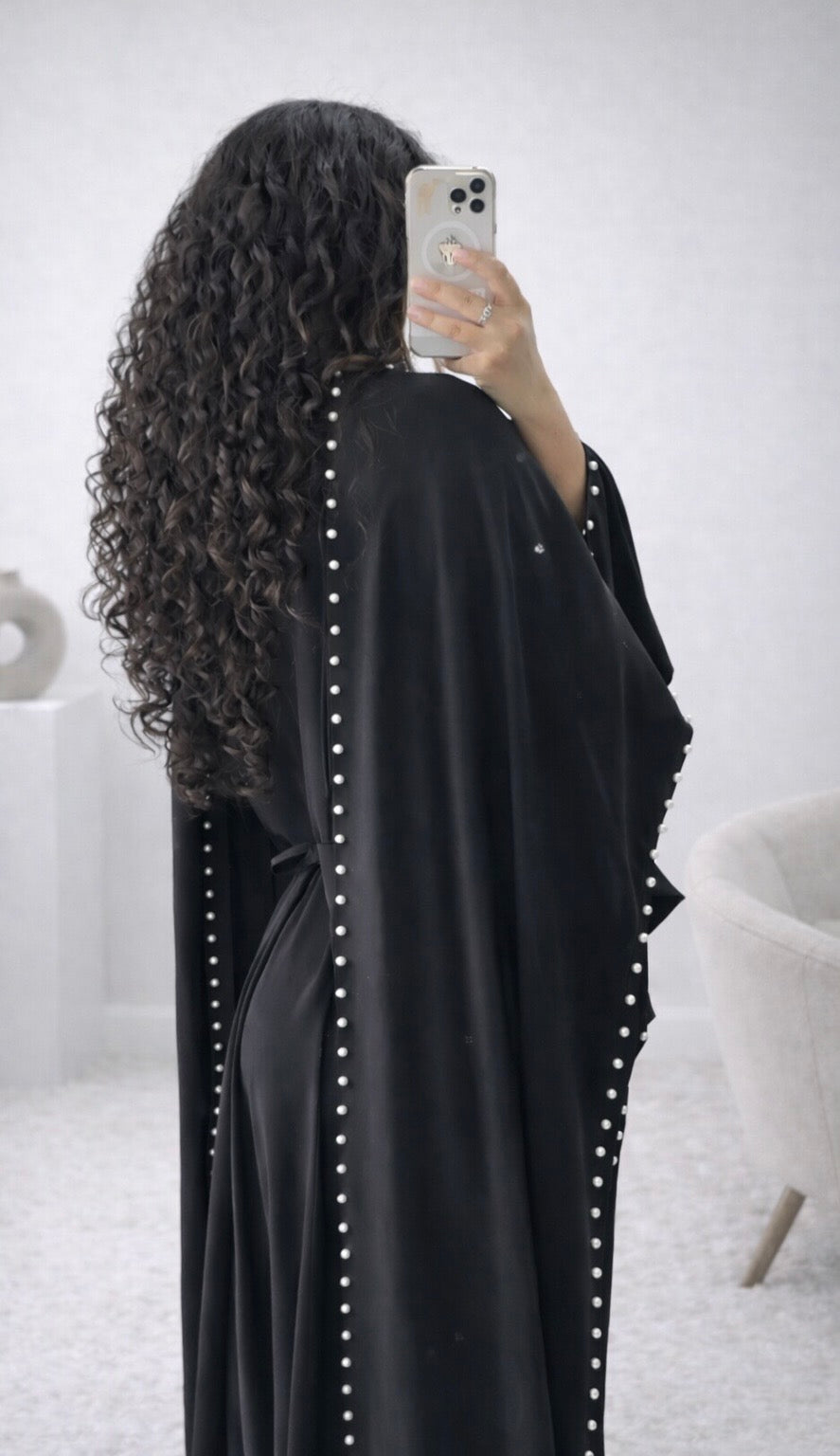 robe perlée noire
