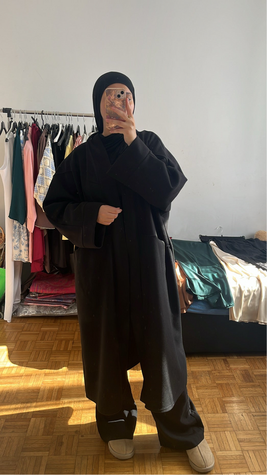 manteau long noir