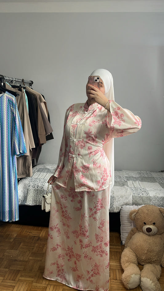 Ensemble Tokyo fleurie rose
