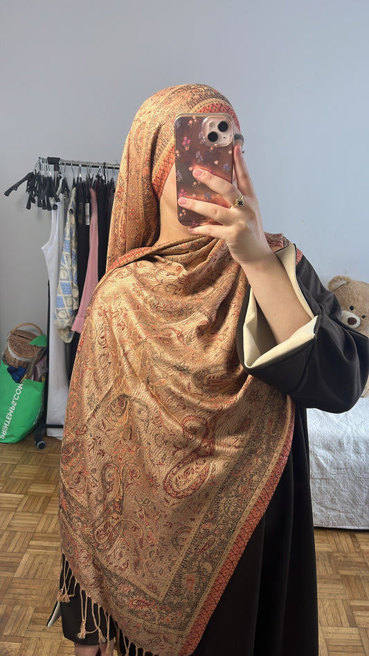 pashmina beige foncée