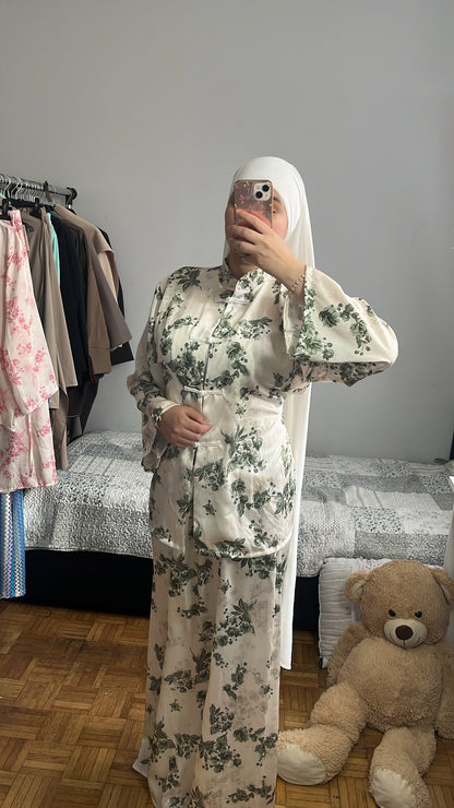 Ensemble Tokyo fleurie vert