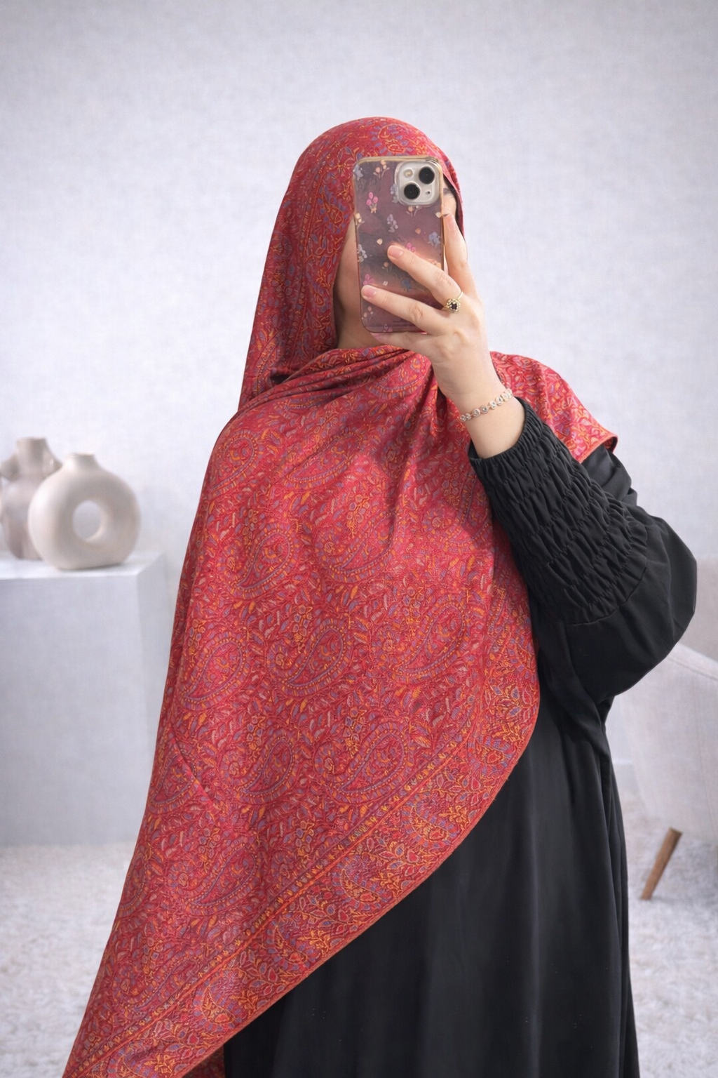 pashmina rouge