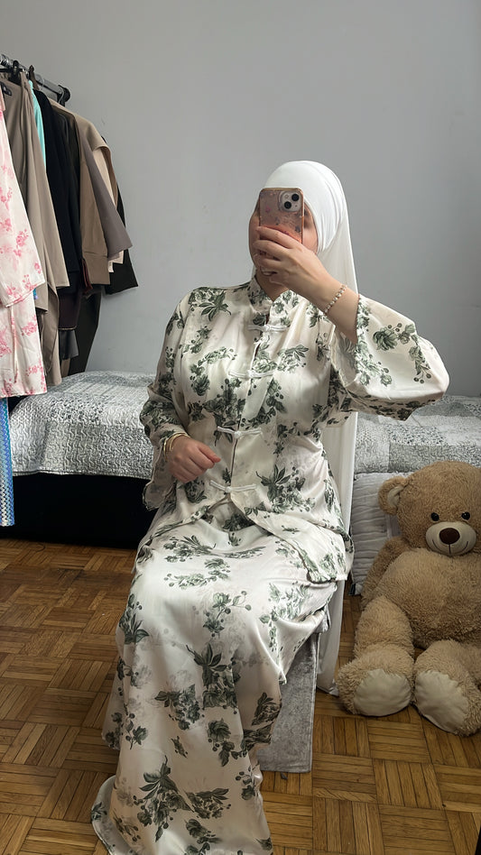 Ensemble Tokyo fleurie vert