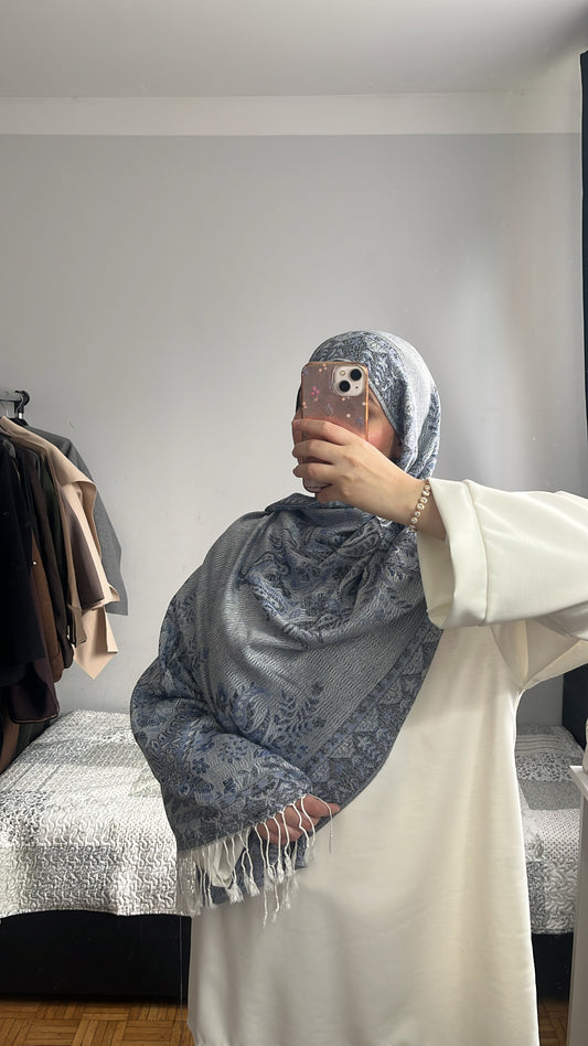 Pashmina argentée