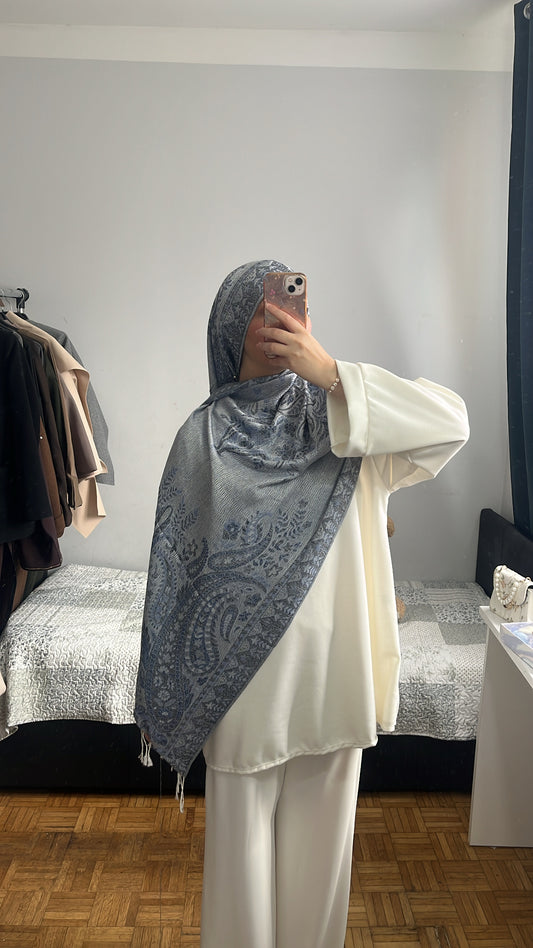 Pashmina argentée