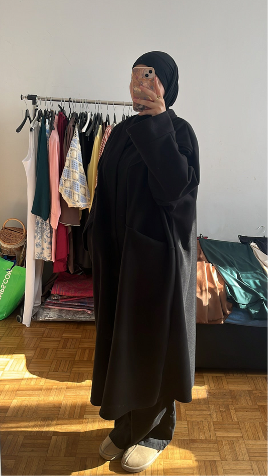manteau long noir
