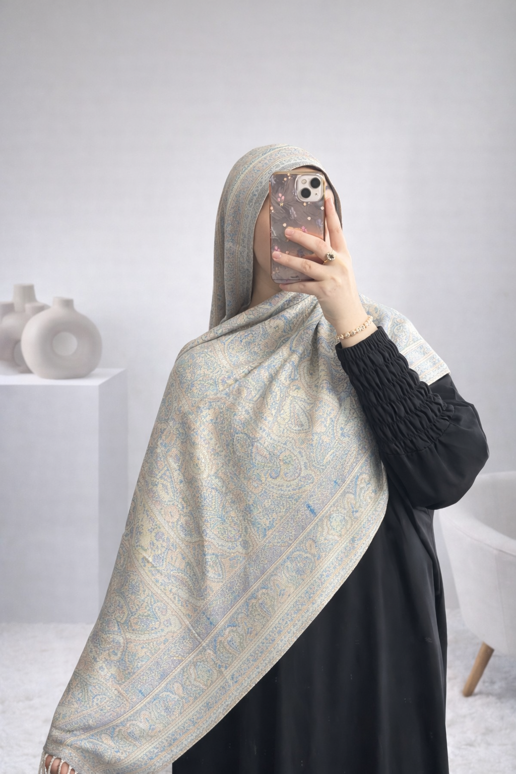 Pashmina pastel claire