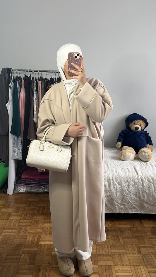Manteau long beige