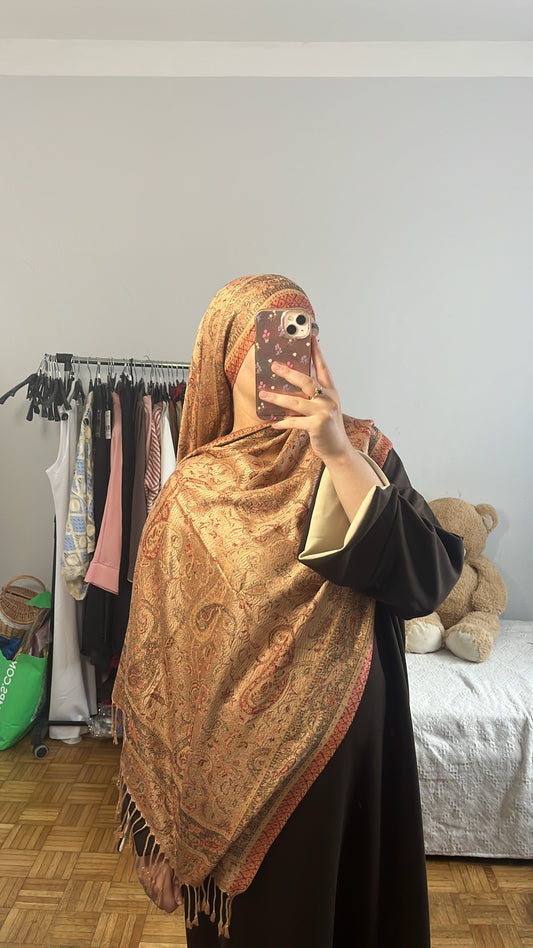 pashmina beige foncée