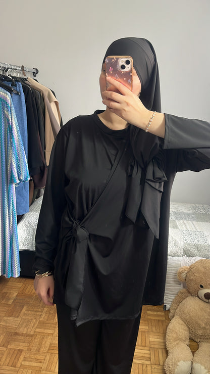 Burkini trois pièces noir