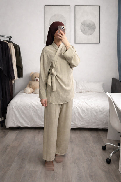 Ensemble Cache-coeur beige
