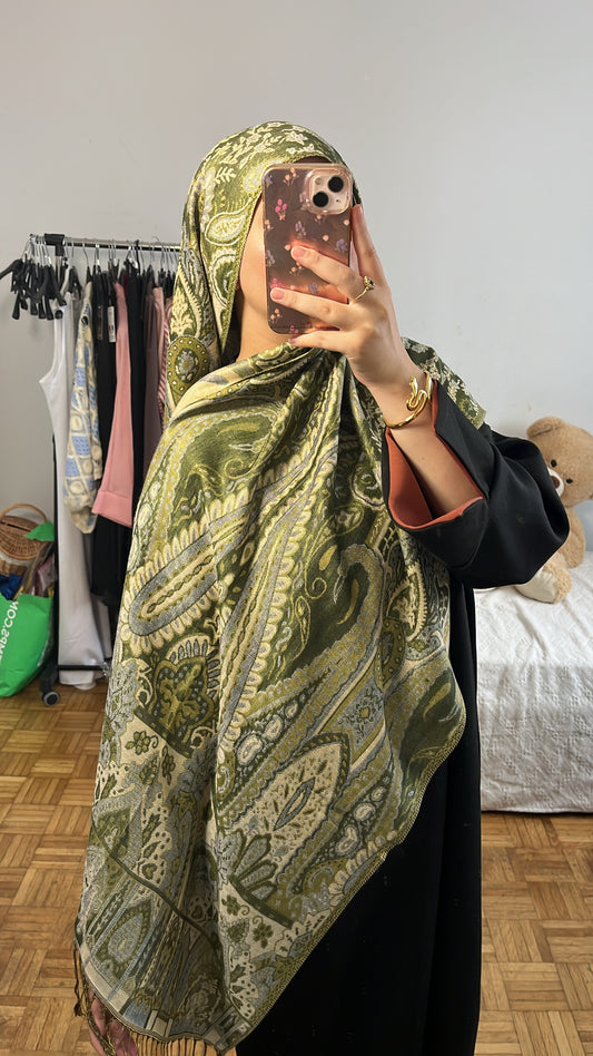 pashmina kaki