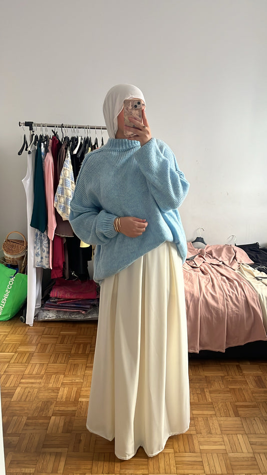 pull long bleu ciel