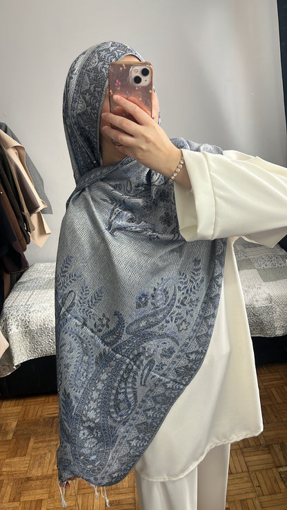 Pashmina argentée