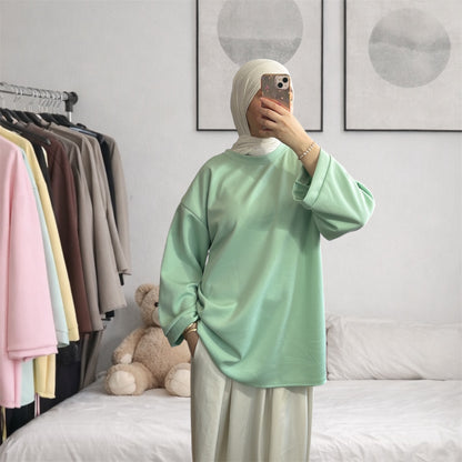 T-shirt manche longue menthe