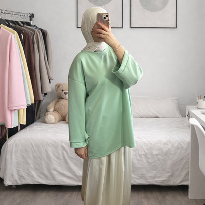 T-shirt manche longue menthe