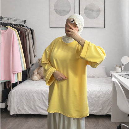 T-shirt manche longue jaune