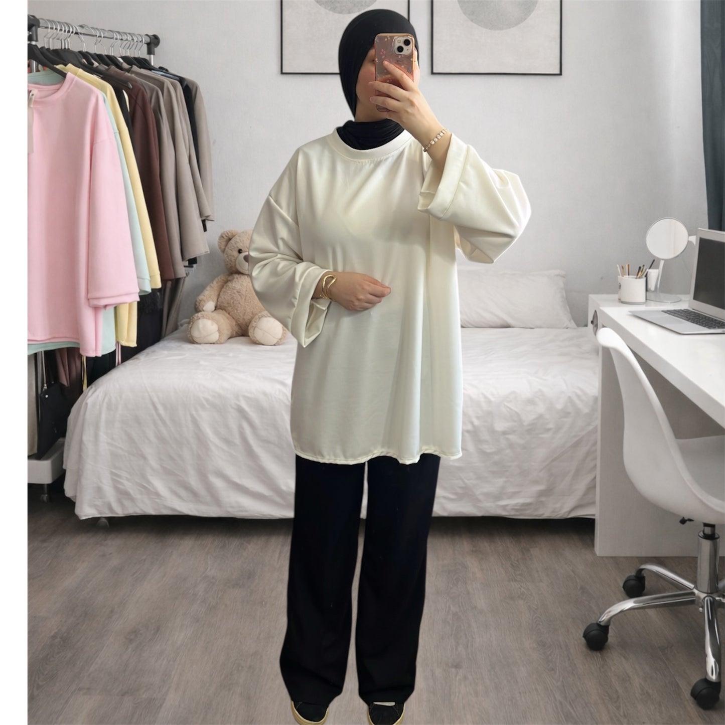 T-shirt manche longue blanc