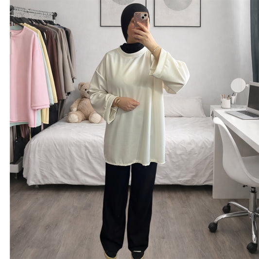 T-shirt manche longue blanc
