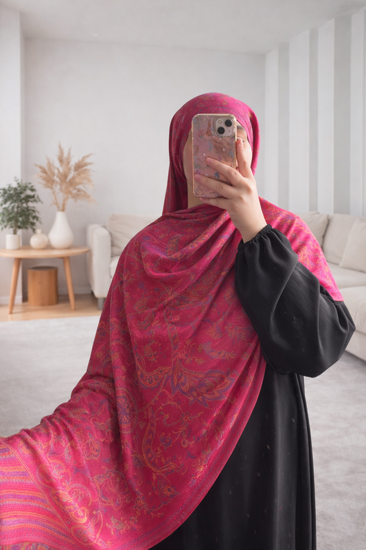 Pashmina Framboise