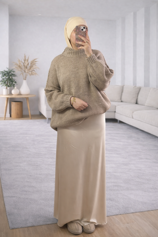 Pull long beige