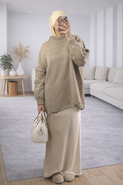 Pull long beige