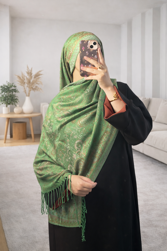 pashmina vert clair